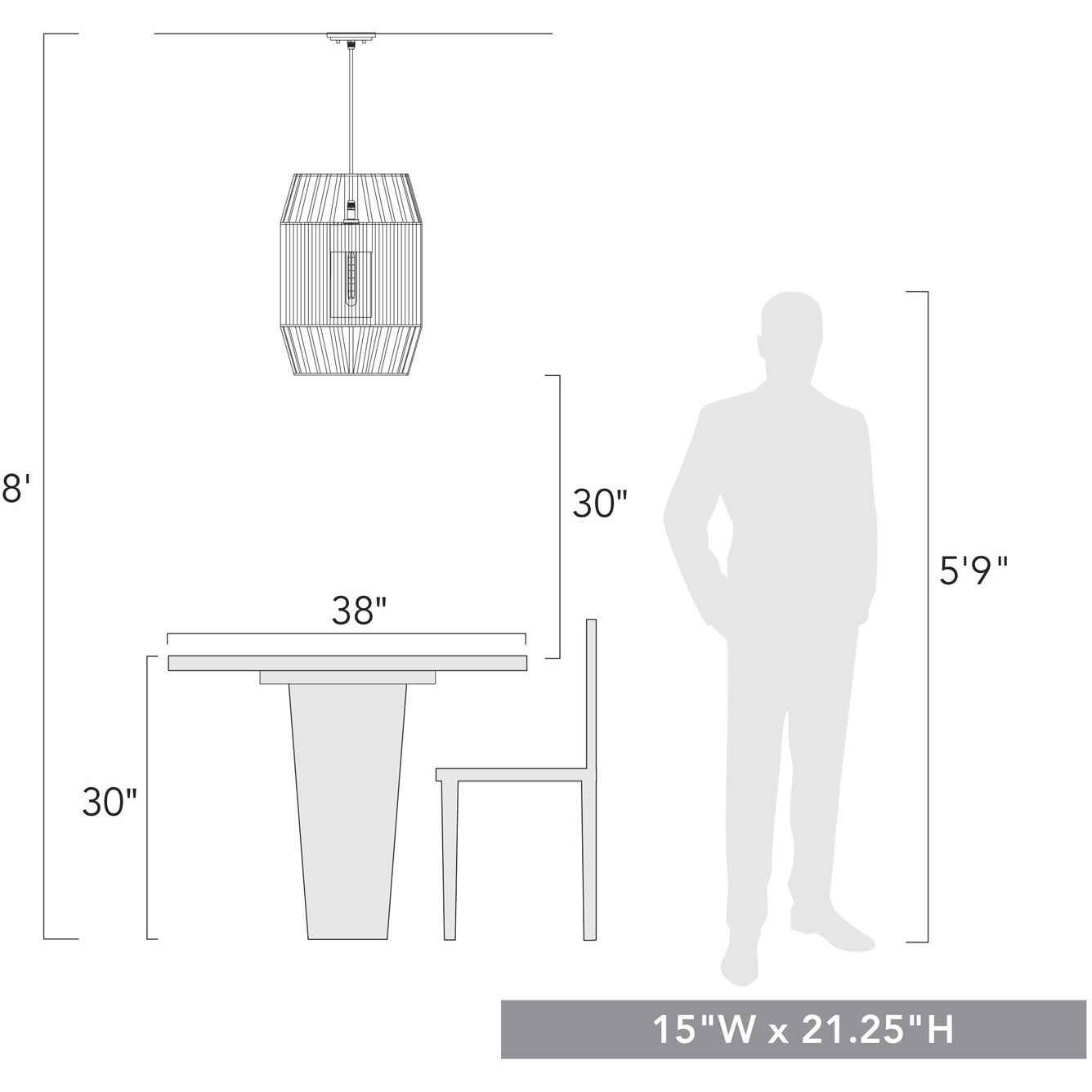 Seabrooke 1 Light 15 inch Natural Black Outdoor Pendant in Summer Sands