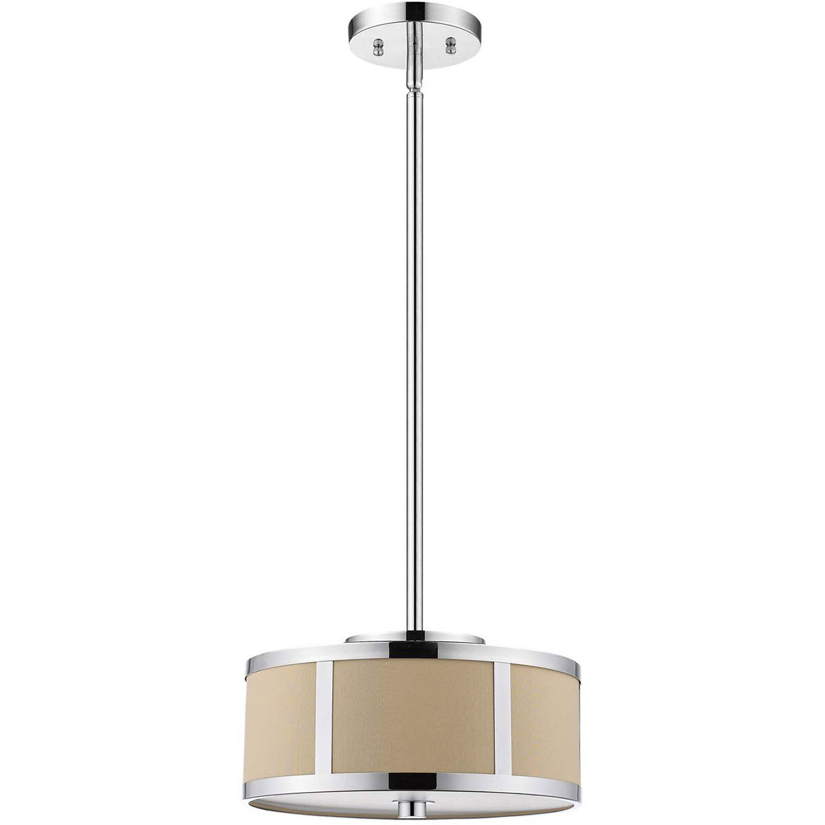 Butler 2 Light 16 inch Polished Chrome Flush Mount/Pendant Ceiling Light