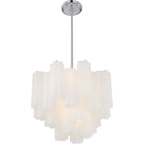 Addis 4 Light 17.75 inch Polished Chrome Chandelier Ceiling Light in White