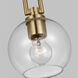 Codyn 1 Light 10 inch Satin Brass Mini-Pendant Ceiling Light