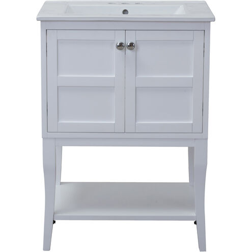 Mason 24 X 33 inch White and Chrome Vanity Set