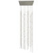 Constellation Andromeda LED 21.5 inch Satin Nickel Chandelier Ceiling Light in 2700K, White Optical Acrylic, 10 FT. Cord