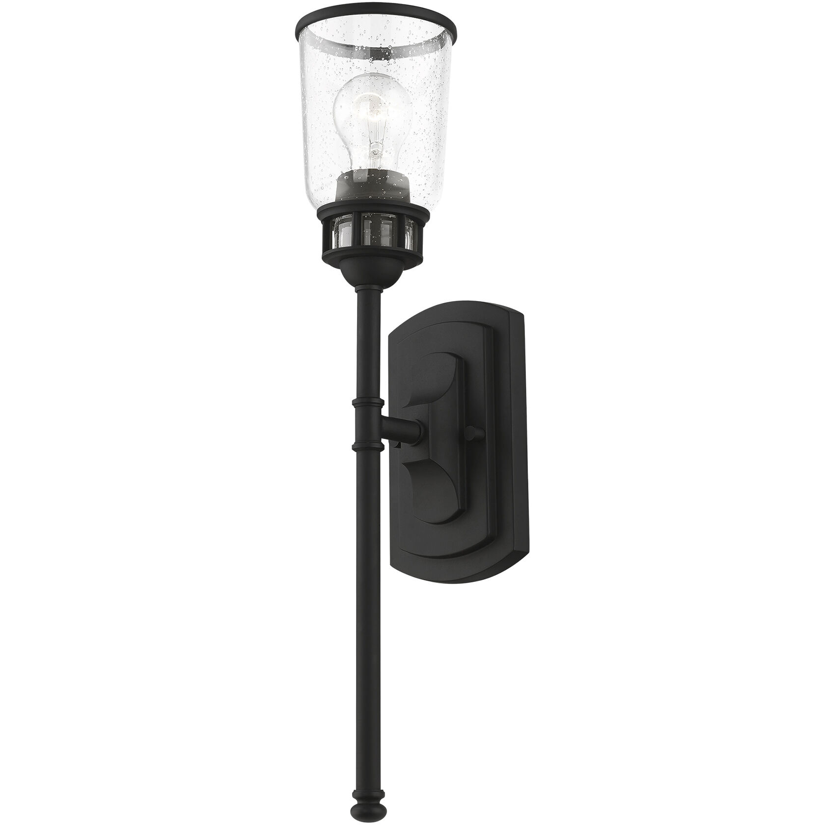 Lawrenceville 1 Light 5 inch Black Single Sconce Wall Light, Large