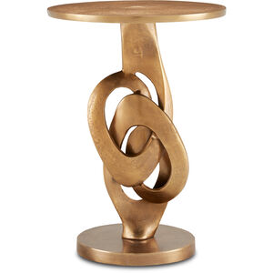 Kadali 17 inch Antique Brass Accent Table
