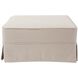 Universal 18 inch Natural Skirted Ottoman, 36in Square, The Linen Collection