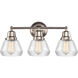Aditi Fulton 3 Light 22.75 inch Brushed Satin Nickel Bath Vanity Light Wall Light, Aditi