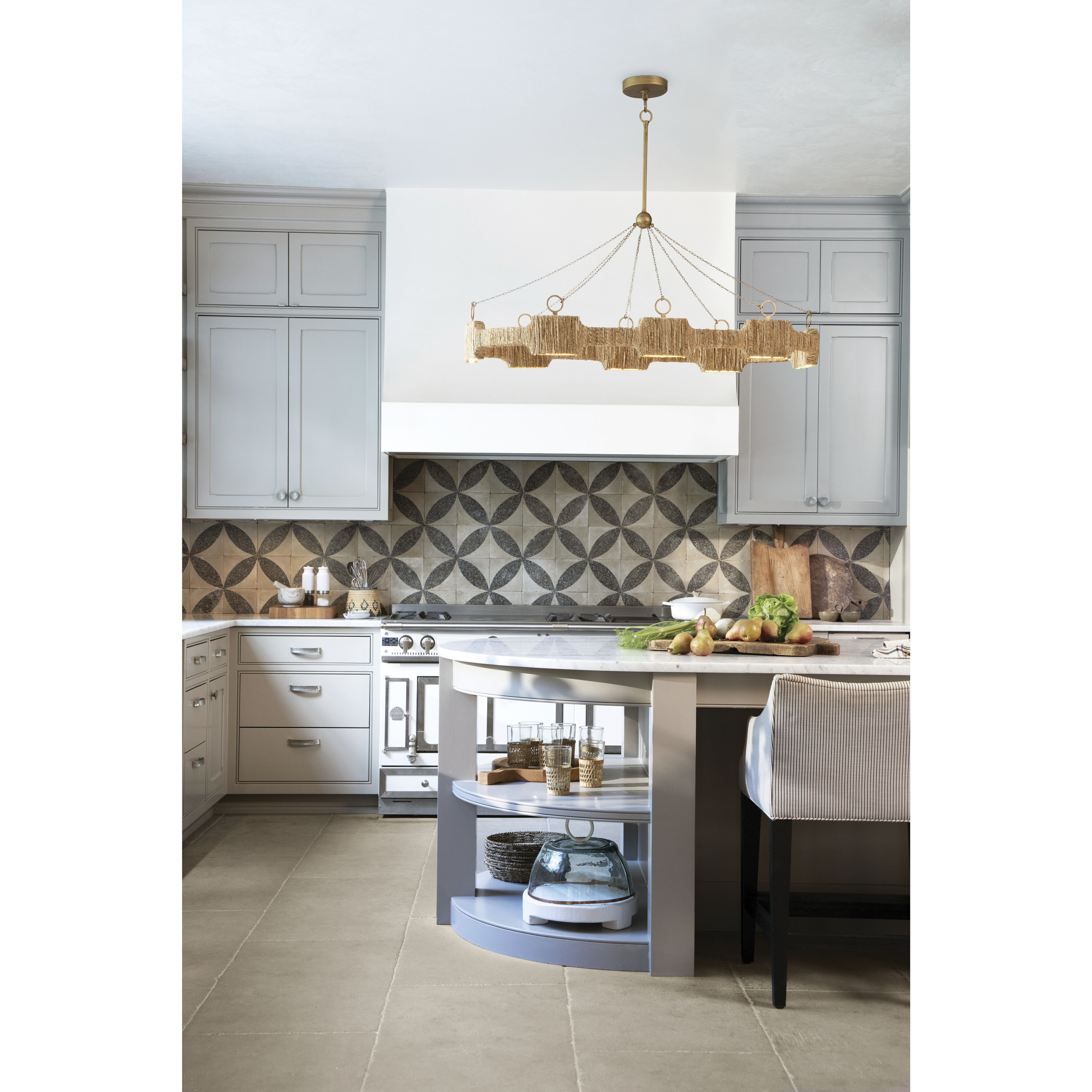 Raffi LED 52 inch Burnished Gold Chandelier Ceiling Light, Linear & Oval