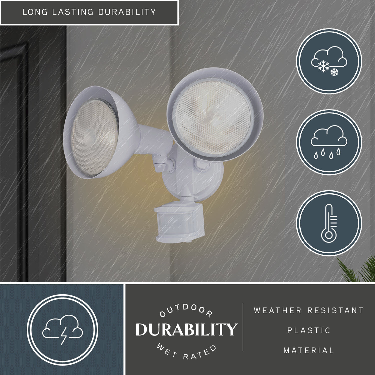 Outdoor Security LED 8.75 inch White Outdoor Security