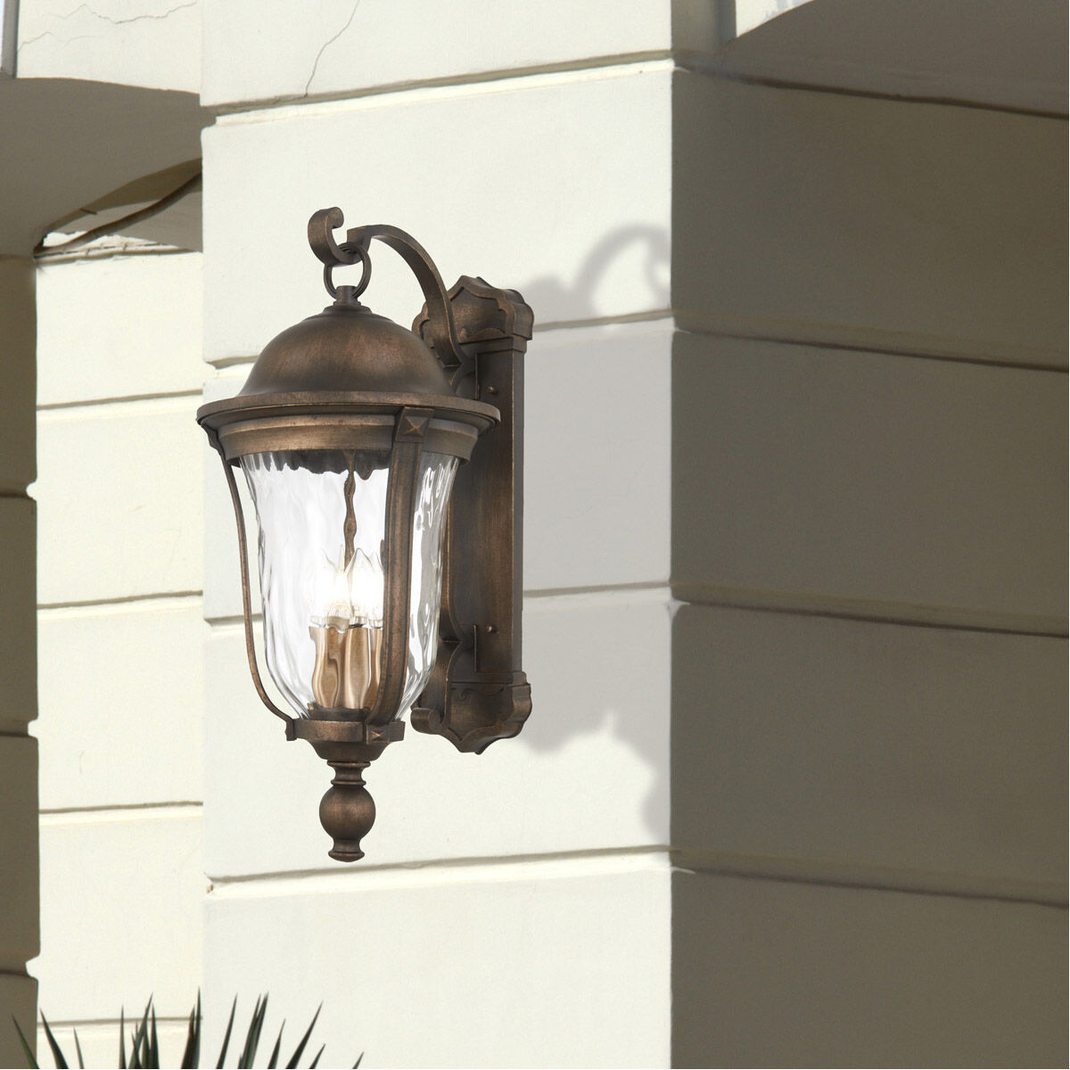 Havenwood 4 Light 27 inch Tavira Bronze And Alder Silver Outdoor Wall Mount, Great Outdoors 