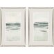 Waterside Collection Modern Brushed Antique Silver Framed Art