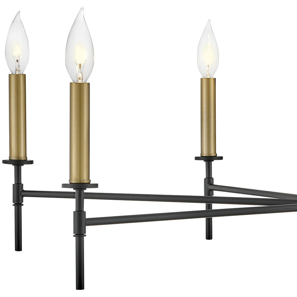 Hux LED 36 inch Black Chandelier Ceiling Light