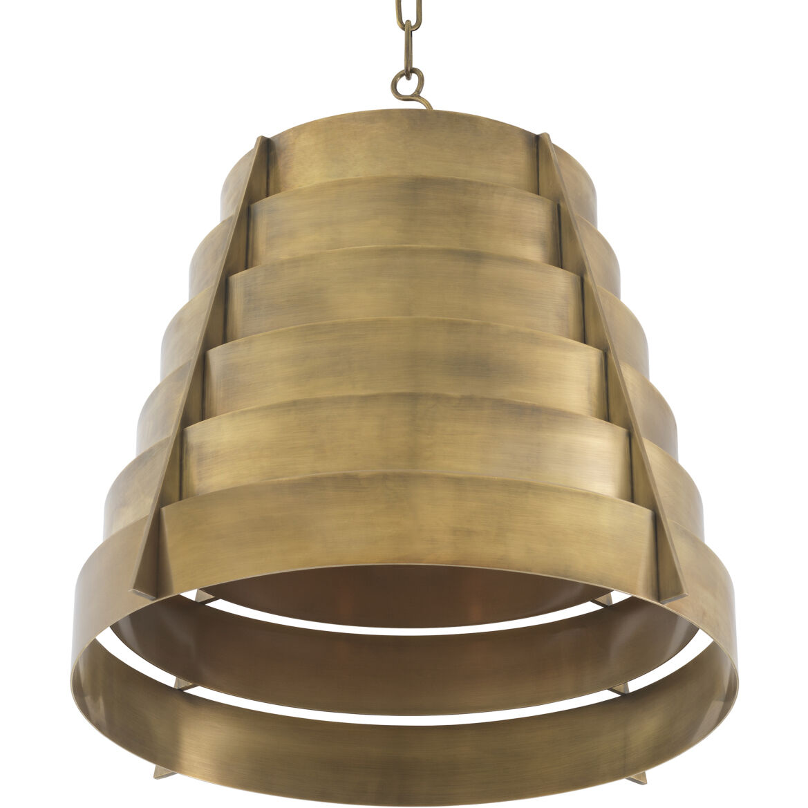 Fitzroy 3 Light 21.65 inch Vintage Brass Pendant Ceiling Light