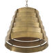 Fitzroy 3 Light 21.65 inch Vintage Brass Pendant Ceiling Light