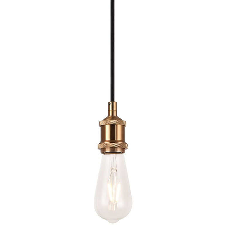 Bulstrode's Workshop 1 Light 2 inch Aged Gold Brass Pendant Ceiling Light