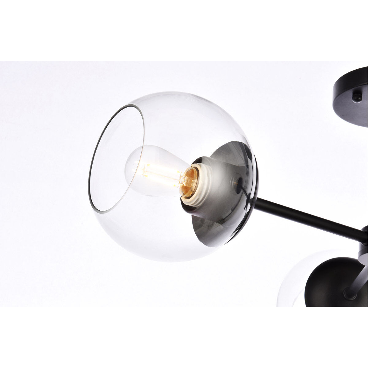 Briggs 3 Light 26 inch Black Flush Mount Ceiling Light