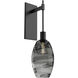Ellisse 1 Light 6.5 inch Matte Black Indoor Sconce Wall Light in Ellisse Smoke, Tempo
