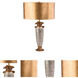 Bienville 30 inch 60.00 watt Gold And Silver Leaf Table Lamp Portable Light, Flambeau 