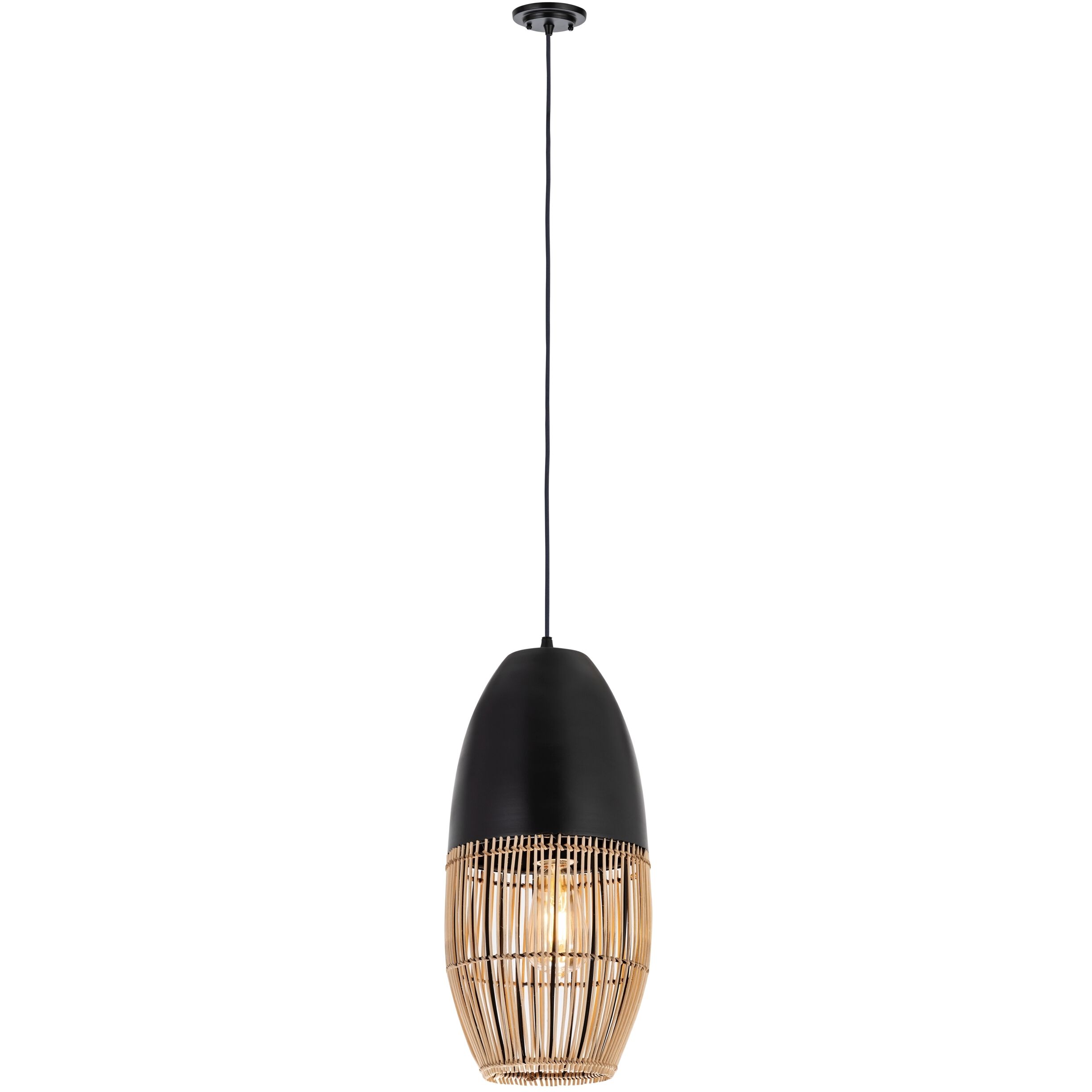 Sabal 1 Light 8 inch Matte Black Pendant Ceiling Light
