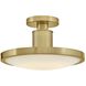 Kieran LED 14.25 inch Lacquered Brass Semi-flush Mount Ceiling Light