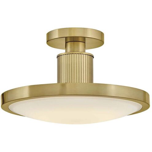 Kieran LED 14.25 inch Lacquered Brass Semi-flush Mount Ceiling Light