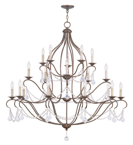 Chesterfield 20 Light 46 inch Hand Applied Venetian Golden Bronze Chandelier Ceiling Light