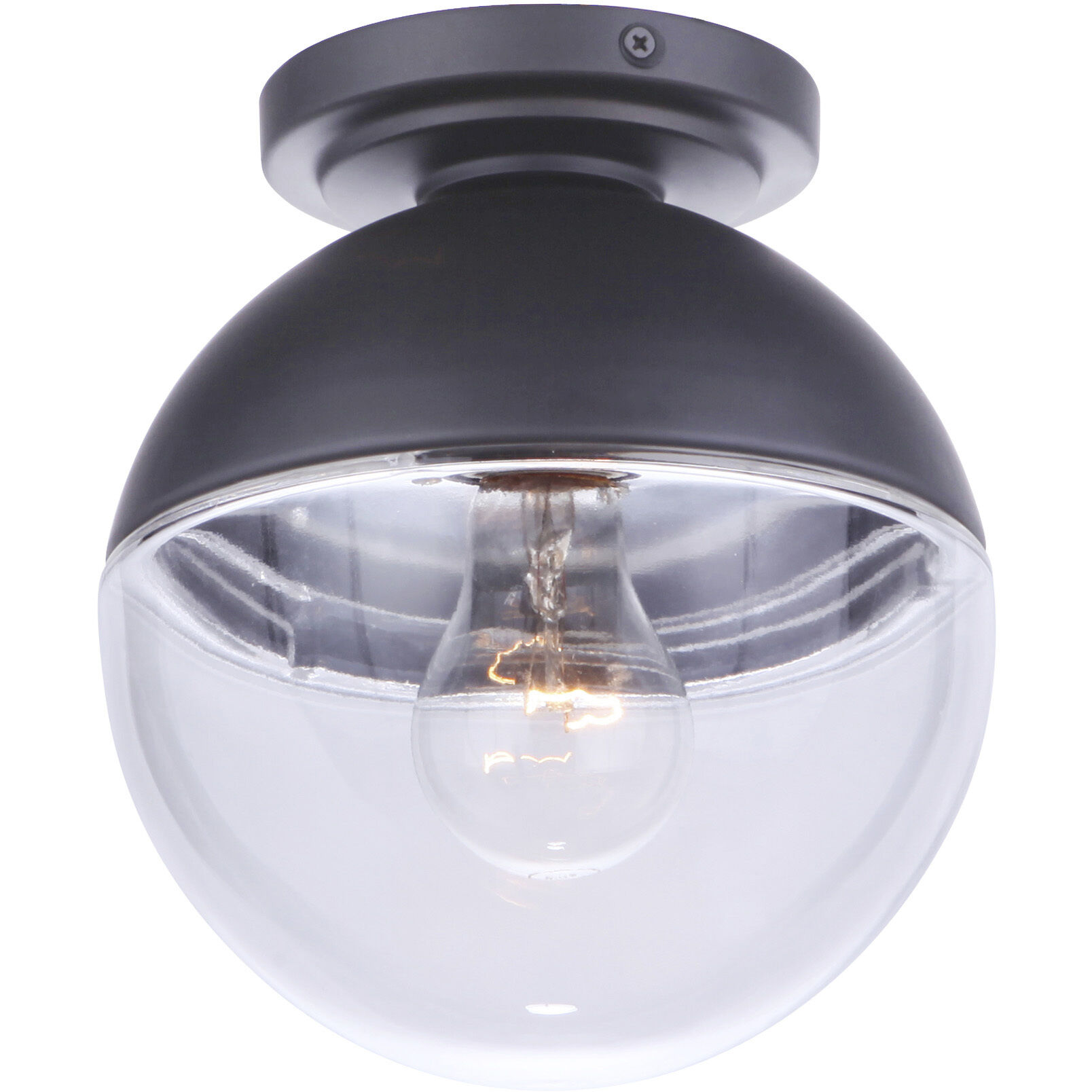 Evie 1 Light 7.5 inch Midnight Outdoor Flushmount
