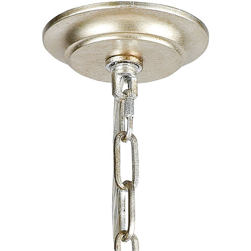 Gratia 8 Light 31 inch Antique Silver Leaf with Dark Graphite and Clear Chandelier Ceiling Light