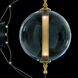 Otto LED 11 inch Black with Brass Accents Sconce Wall Light, Sphere