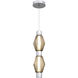 Aalto Mandrel LED Classic Silver Pendant Ceiling Light in 3000K LED, Optic Rib Bronze