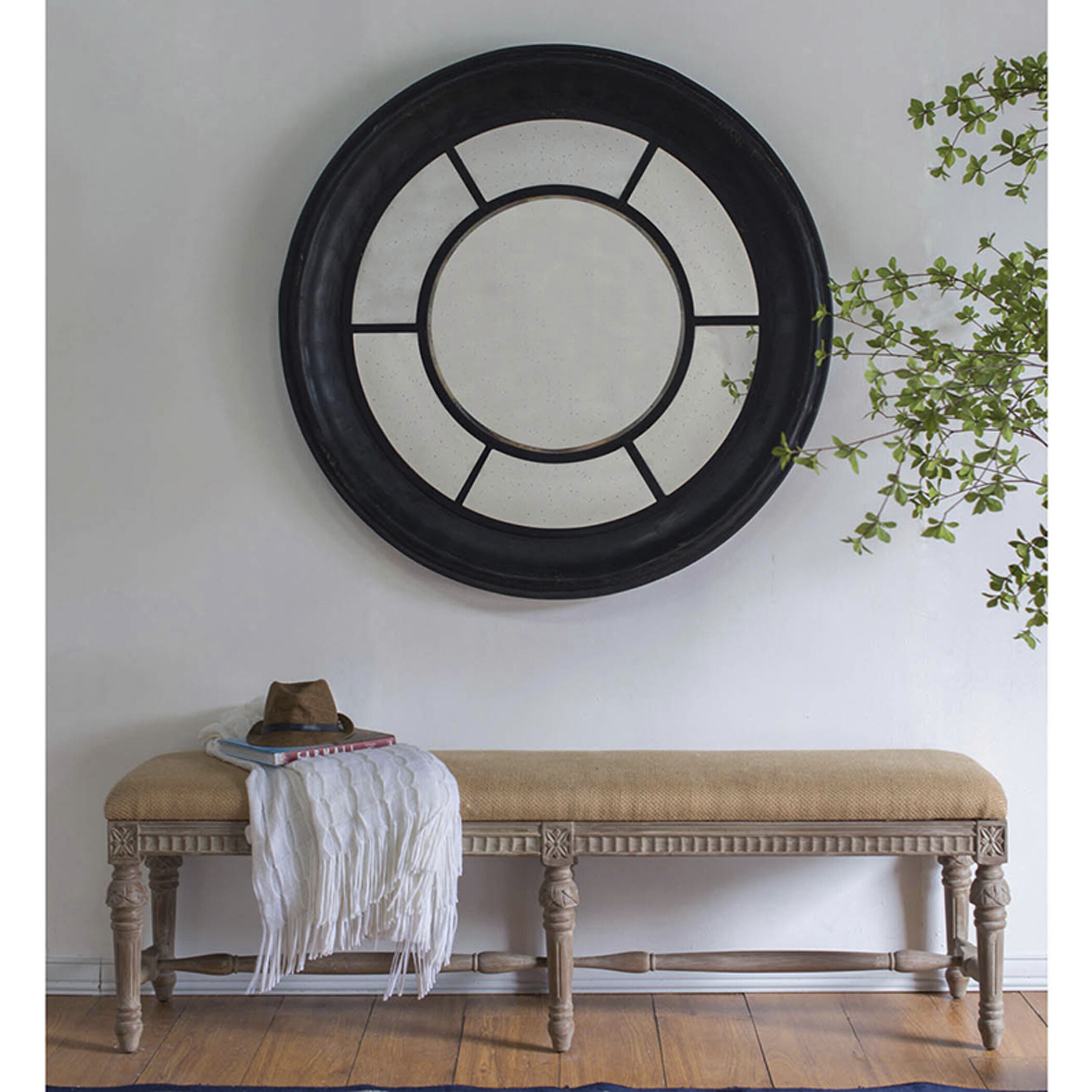 Cameron 47 X 47 inch Black Mirror