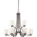 Parsons Studio 9 Light 31.5 inch Smoked Iron Chandelier Ceiling Light