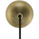 Messala 1 Light 9.5 inch Matte Black with Antique Brass Sconce Wall Light