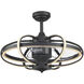 Obvi 22 inch Black with Clear Blades Fan-Uni