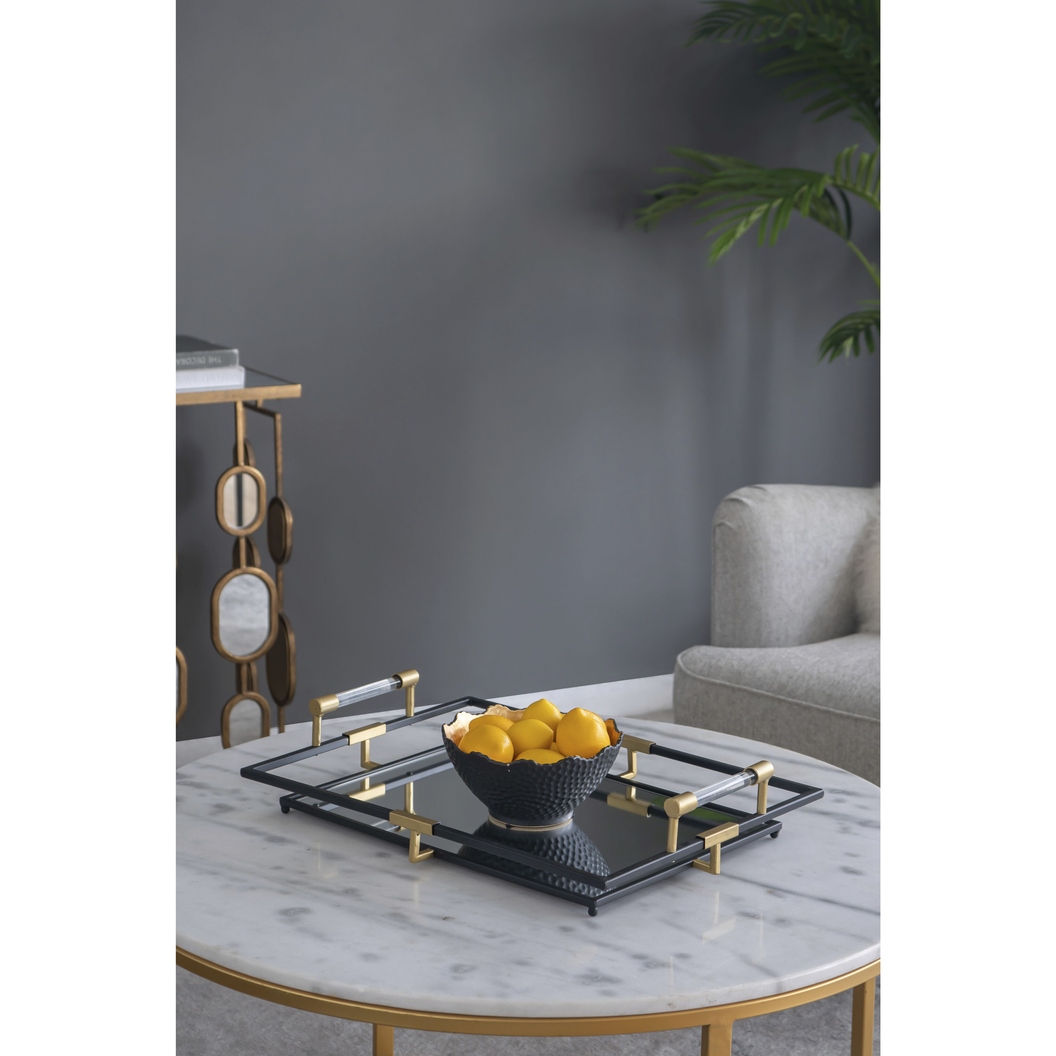 Tribute Black/Gold Tray