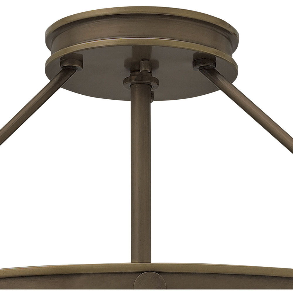 Collier 4 Light 22 inch Light Oiled Bronze Indoor Semi-Flush Mount Ceiling Light