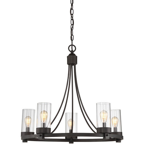 Modern 5 Light 26 inch Oil Rubbed Bronze Chandelier Ceiling Light