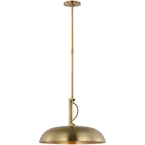 Amber Lewis Cyrus LED 18.5 inch Hand-Rubbed Antique Brass Pendant Ceiling Light