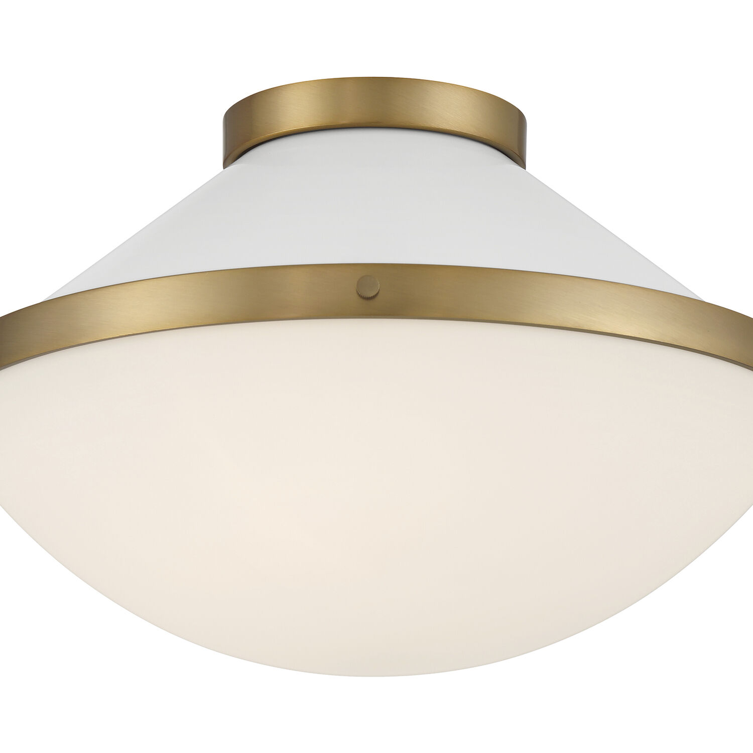 Xander 2 Light 16.25 inch Vibrant Gold Flush Ceiling Light in Vibrant Gold and White