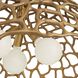 Lotus 3 Light 33 inch Antique Brass Pendant Ceiling Light