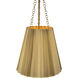 Alora Mood Plisse Pendant Ceiling Light in Aged Gold