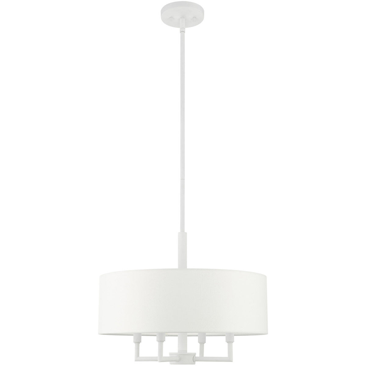 Meridian 4 Light 18 inch White Pendant Chandelier Ceiling Light