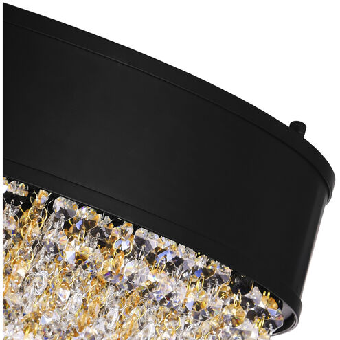 Medina 7 Light 16 inch Black Drum Shade Flush Mount Ceiling Light