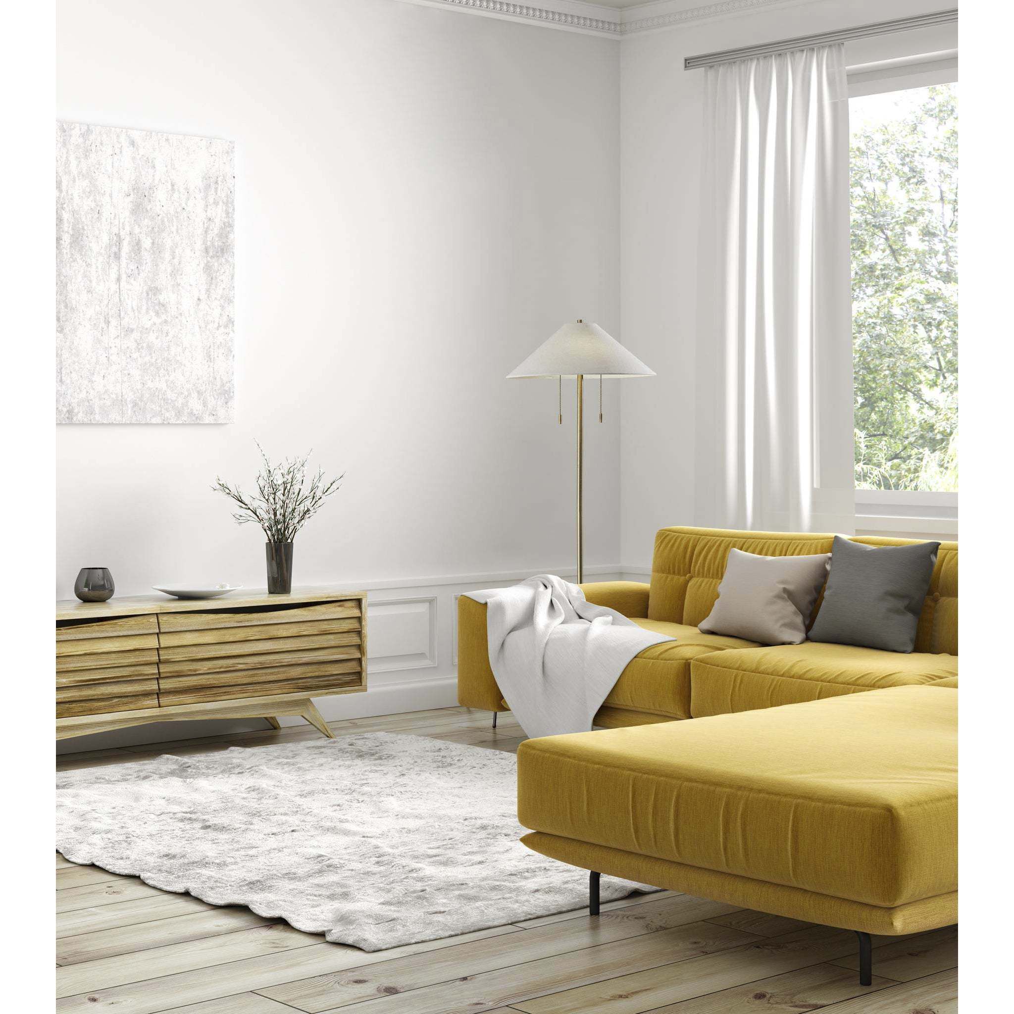 Claremont 60.5 inch 60.00 watt Antique Brass Floor Lamp Portable Light