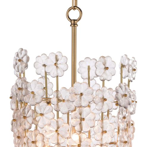 Charlotte 6 Light 12 inch Natural Brass Pendant Ceiling Light