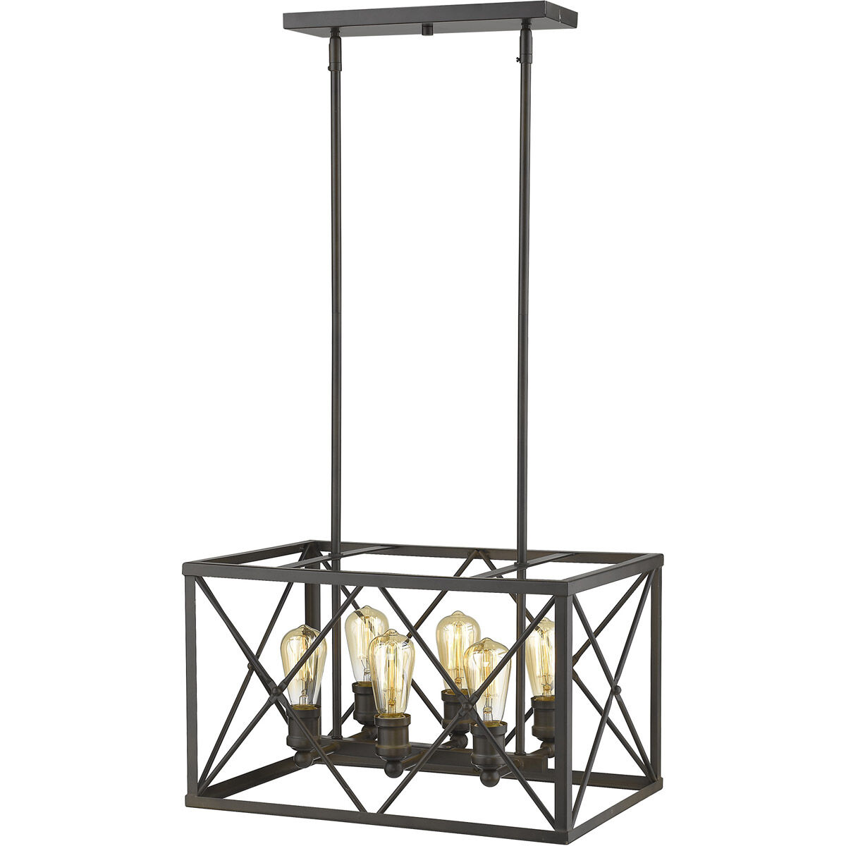 Brooklyn 6 Light 20 inch Oil-Rubbed Bronze Pendant Ceiling Light