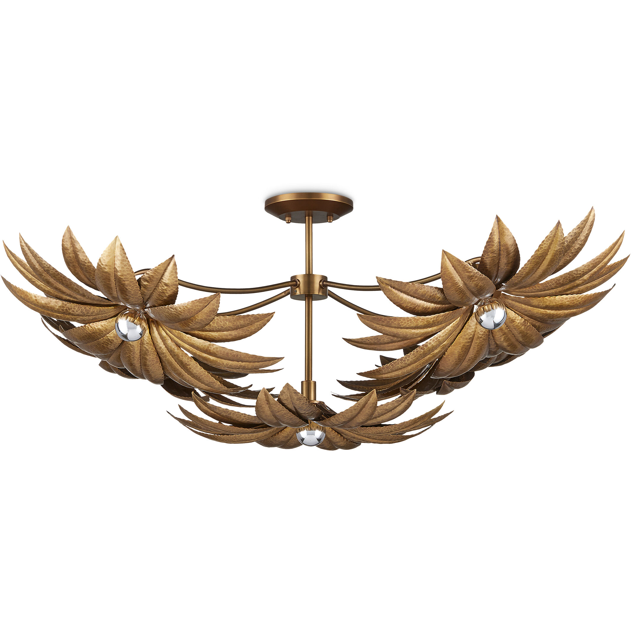 Antique brass semi flush mount on sale