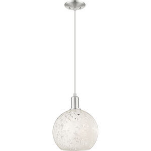 Arcadia White Mouchette 1 Light 10.00 inch Mini Pendant