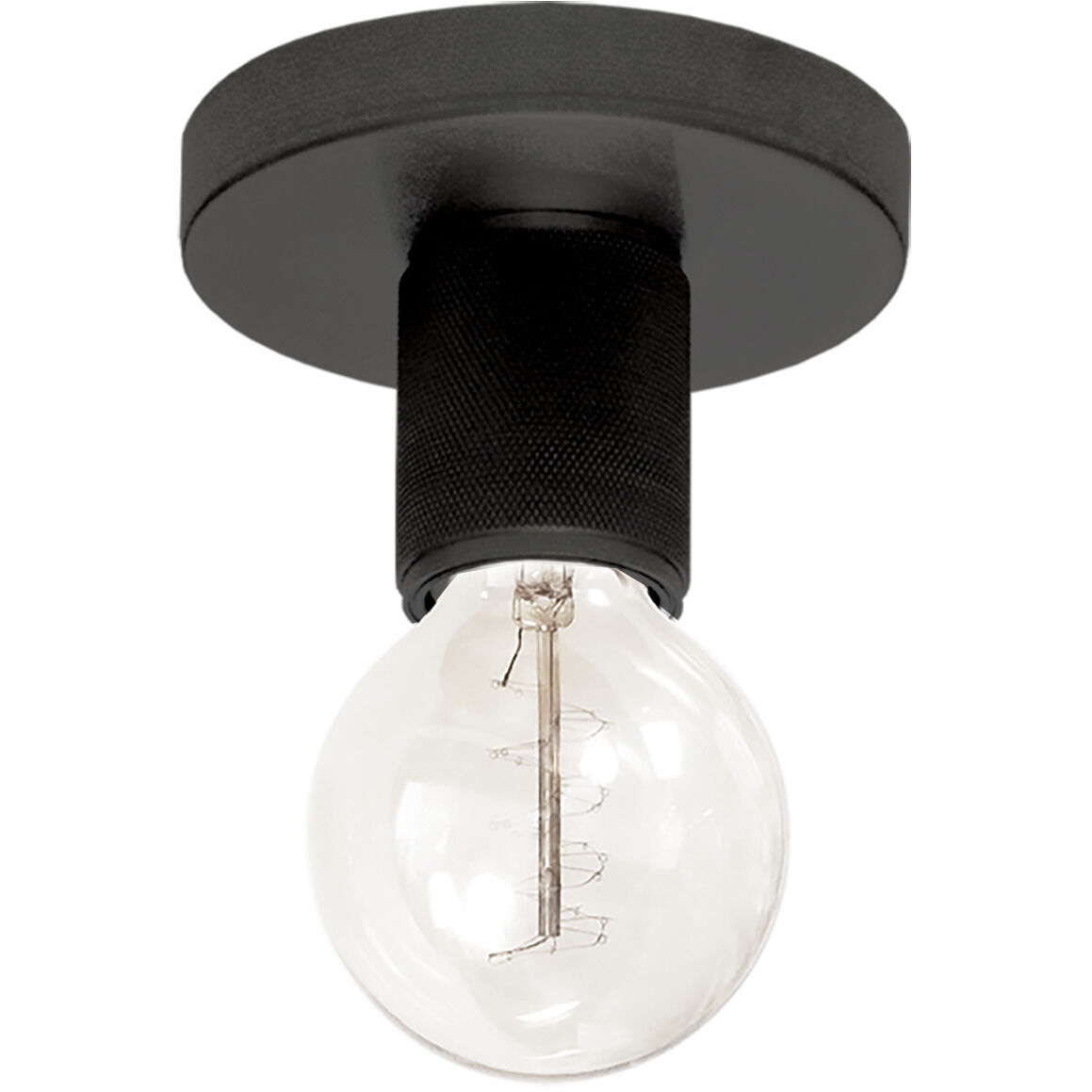 Roswell 1 Light 4.75 inch Matte Black Flush Mount Ceiling Light