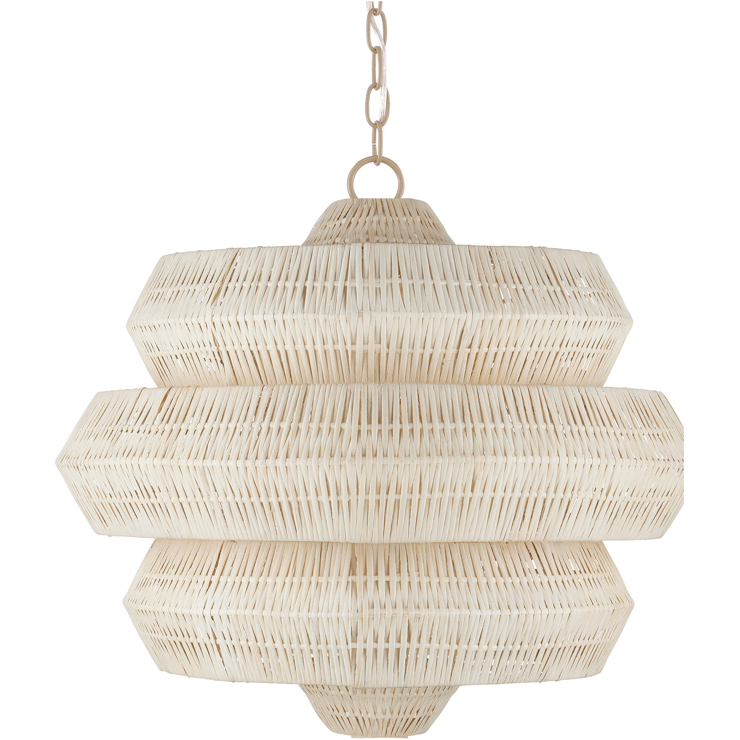 Antibes 3 Light 22.5 inch Bleached Natural/Snow White Chandelier Ceiling Light, Small