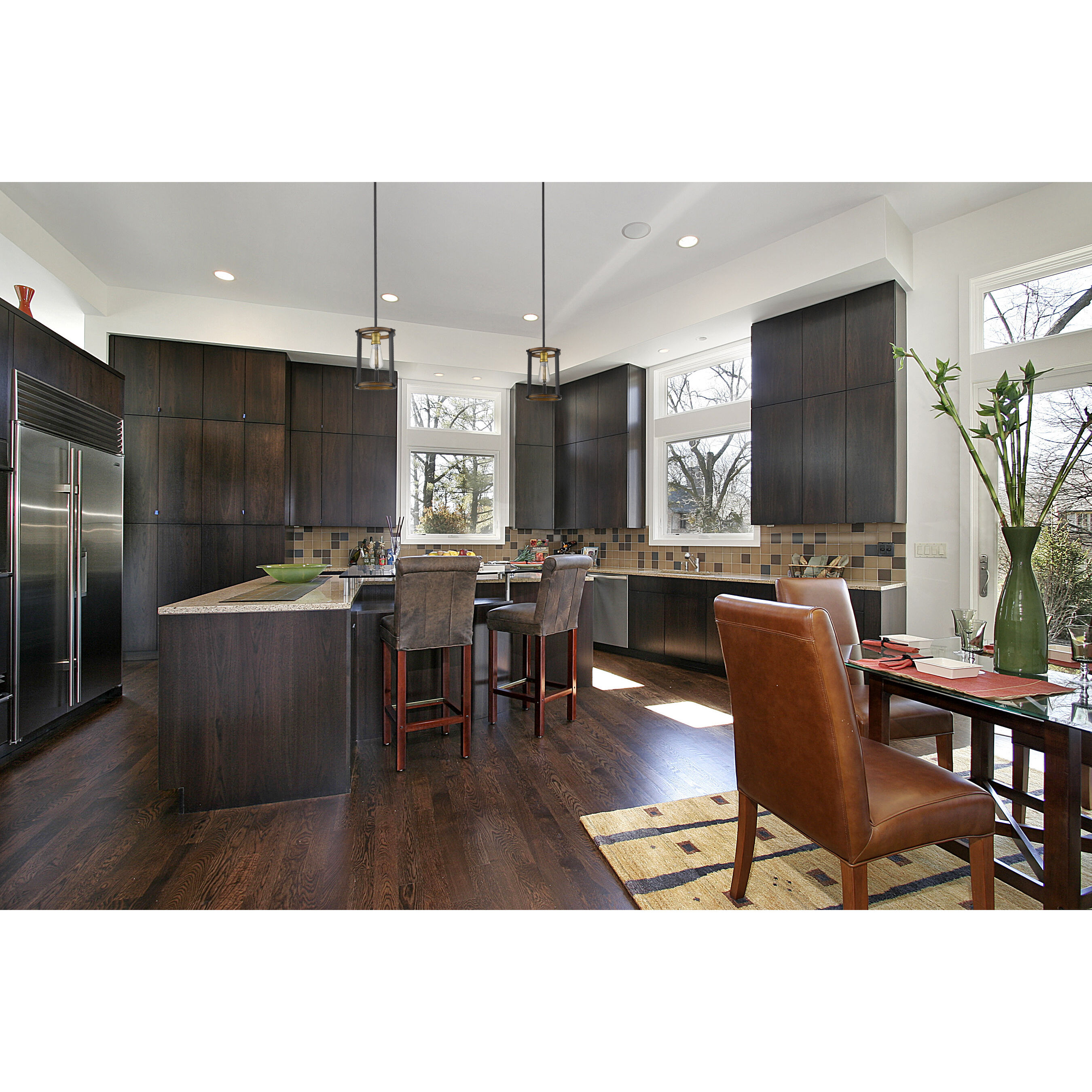 Kirkland 1 Light 7 inch Rustic Mahogany Pendant Ceiling Light